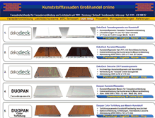 Tablet Screenshot of kunststofffassaden.com
